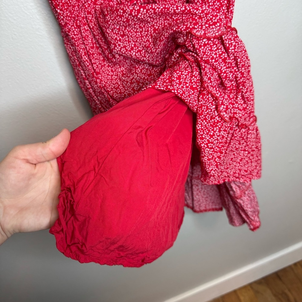 Hello Molly JUST LIKE HONEY DRESS RED Mini Flowy Dress - Picture 10 of 12